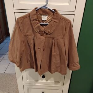 Tan Cropped Jacket